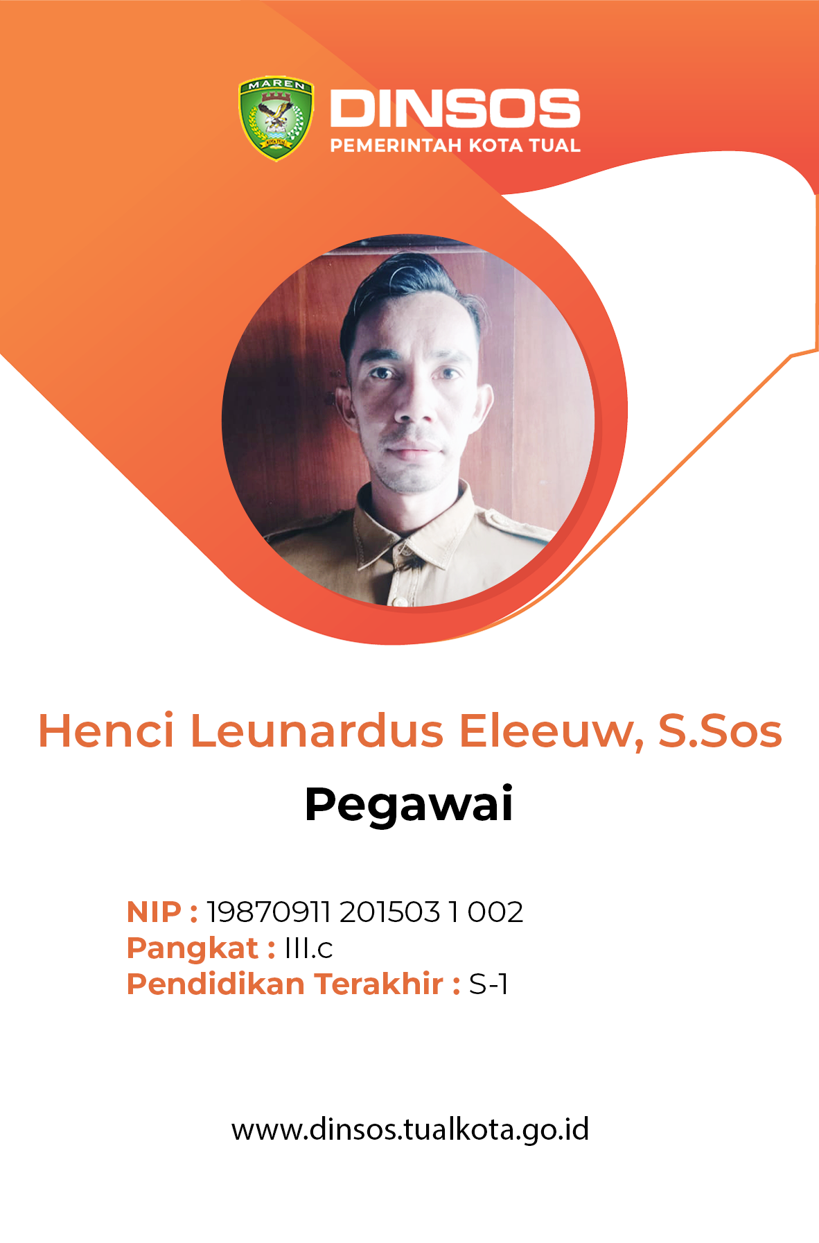 HENCI LEUNARDUS ELEEUW, S.Sos